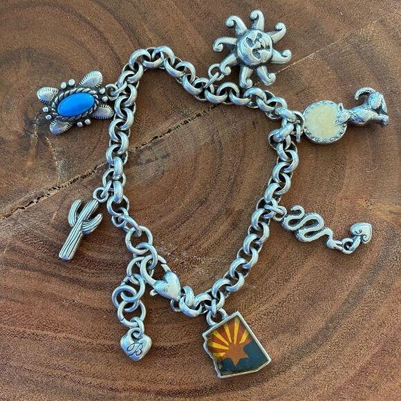 Brighton Chunky Silver Arizona State Charm Bracelet‎ - Picture 3 of 3